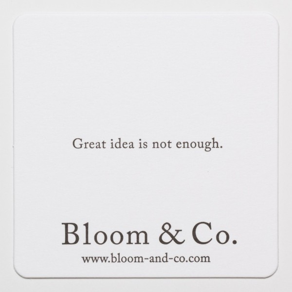 株式会社Bloom&Co. 様 : 活版 コースター 1